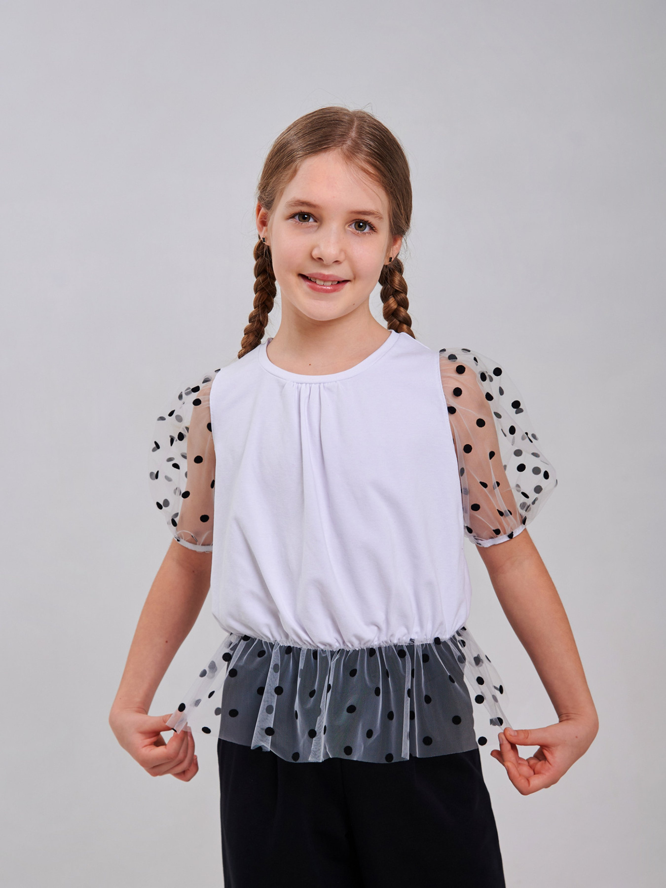 Блуза SMIL модель smil_114973-cernyj-gorosek Фото