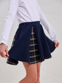 Юбка мини SMIL модель smil_120394-sero-zelenaa-kletka Фото