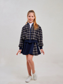 Юбка мини SMIL модель smil_120394-sero-zelenaa-kletka Фото