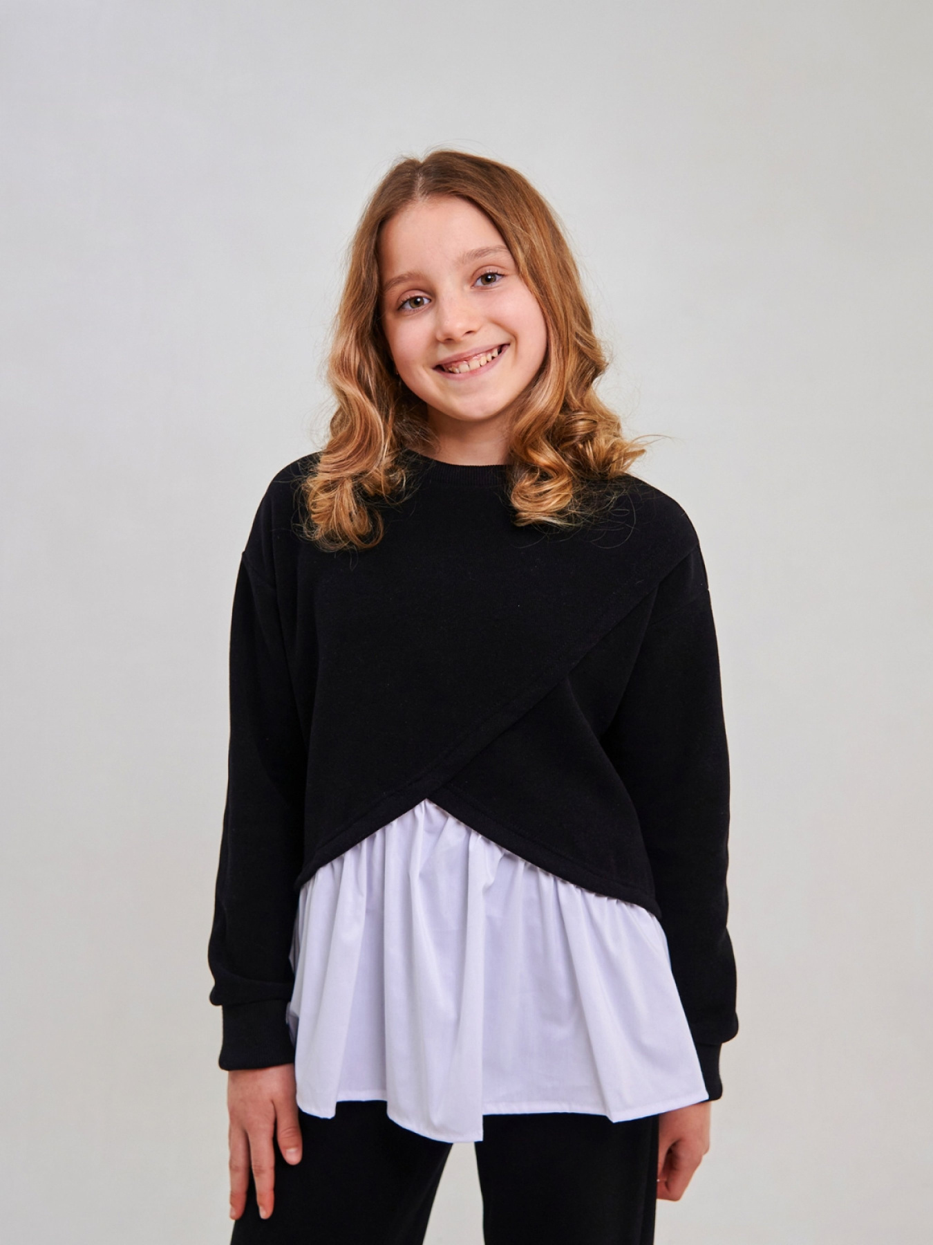 Свитшот SMIL модель smil_116643-cernyj Фото