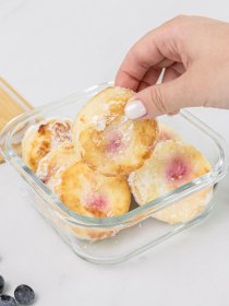 Ємність для зберігання квадратна прозора/дерево MBM MY HOME Модель KP-60 M T/WOOD Фото