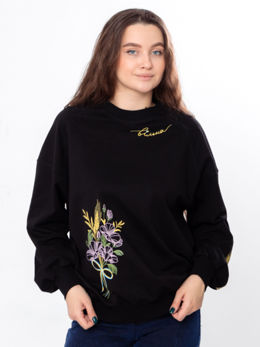 Свитшот Носи своє модель 057-33-8385-of-chornij Фото