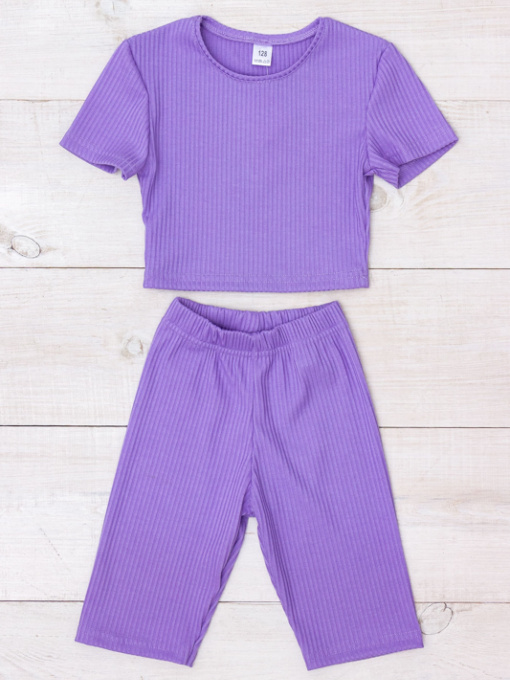 Комплект для дівчинки підлітковий (топ+велосипедки), Бузковий Носи Своє (6381-103-1-v6) модель 6381-103-1-qskravo-lavandovij Фото