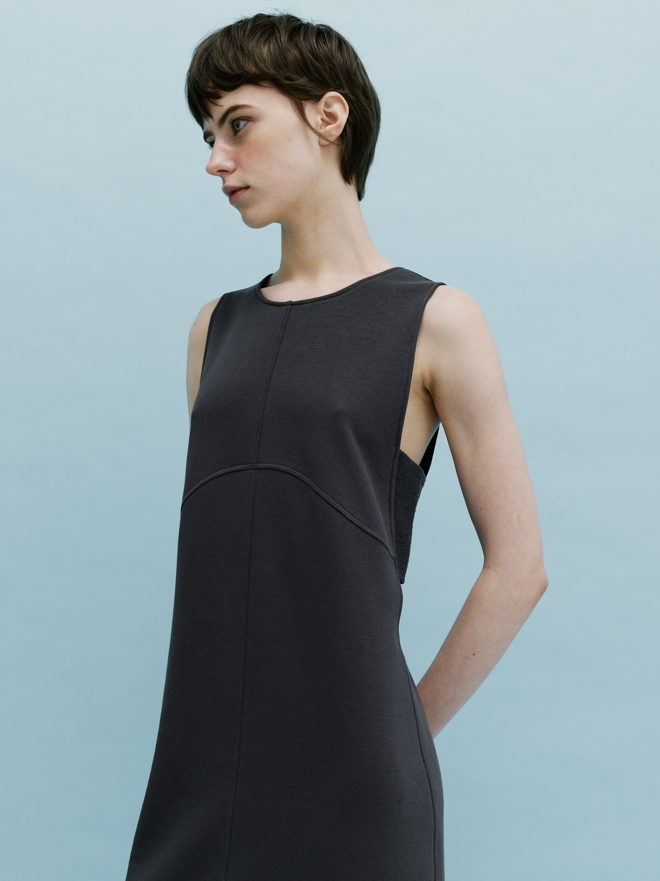 Платье мини Роза модель 230729_grey Фото