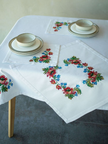 Вишита серветка "За народними мотивами" Едельвіка модель 77-21-09 Фото