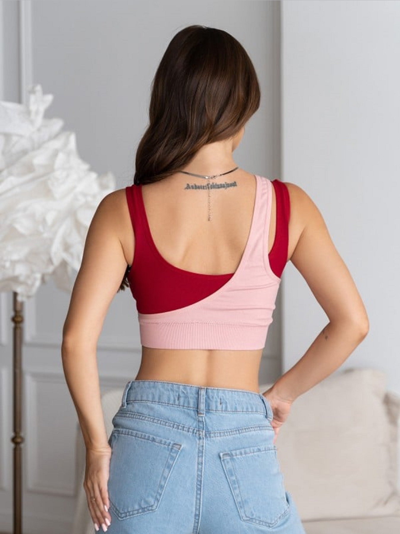 Топ ISSA Plus модель BL3-144_розовый_красный Фото