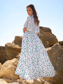 Платье макси ISSA Plus модель 13815A_белый Фото