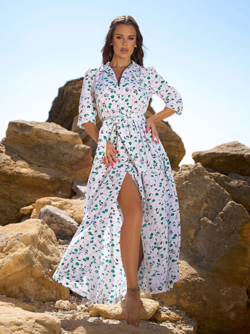 Платье макси ISSA Plus модель 13815A_белый Фото