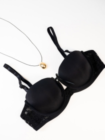 Бюстгальтер ISSA Plus модель BL3-129_черный Бюстгальтер ISSA Plus модель BL3-129_черный Фото