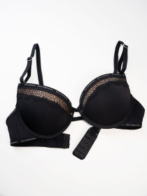 Бюстгальтер ISSA Plus модель BL3-134_черный_бежевый Фото