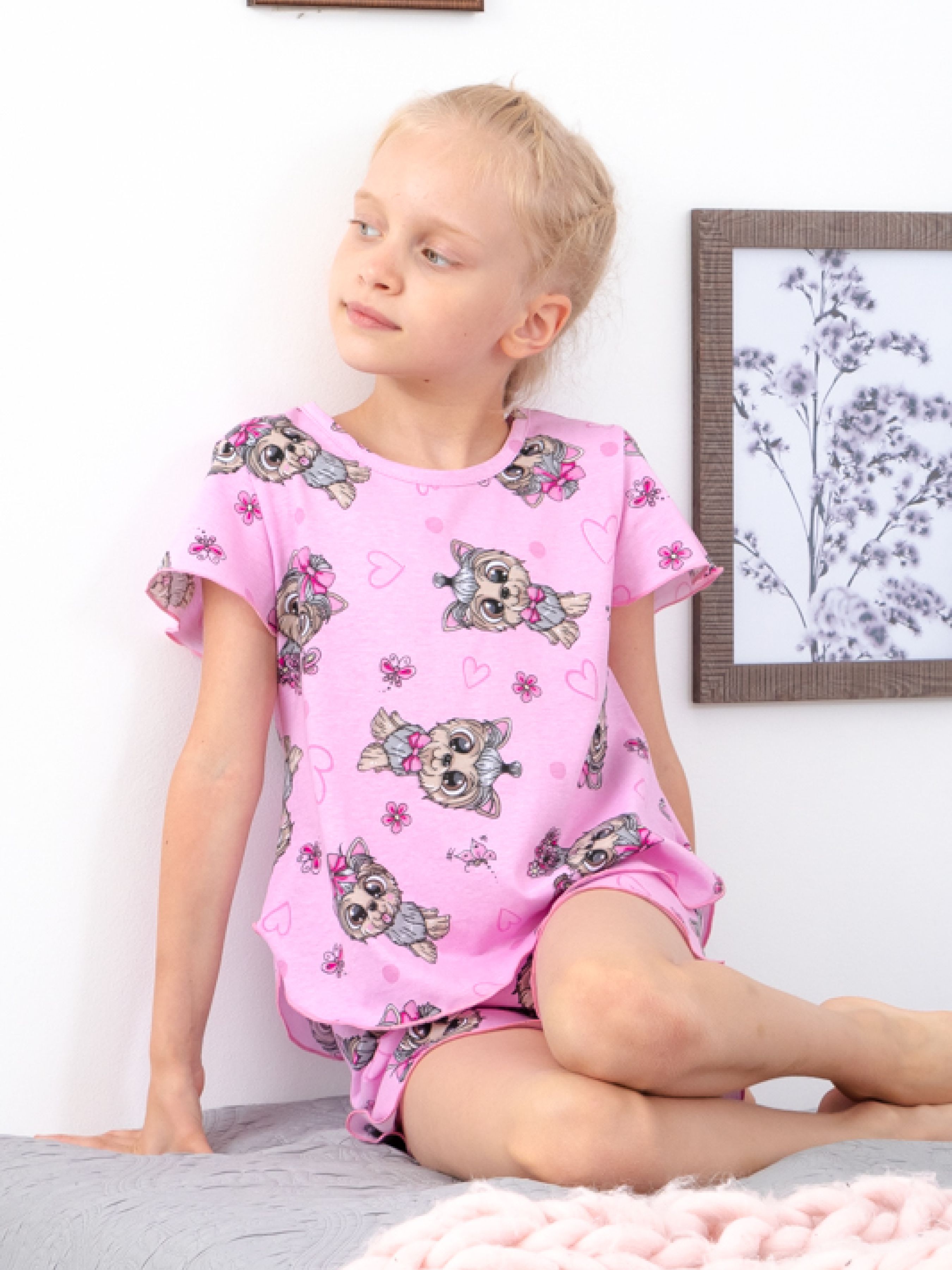 Бавовняна Дитяча Піжама Носи своє  (6372-002-1-sobachka-rozhevij) колір рожевий