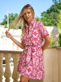 Платье мини ISSA Plus модель 14768_малиновый Фото