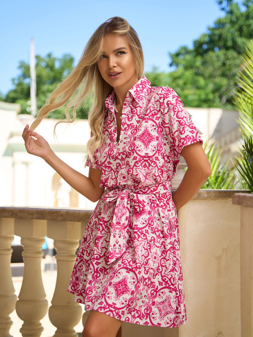 Платье мини ISSA Plus модель 14768_малиновый Фото