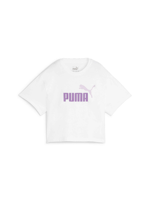 Футболка PUMA Girls Logo Cropped Tee модель 845346 Фото