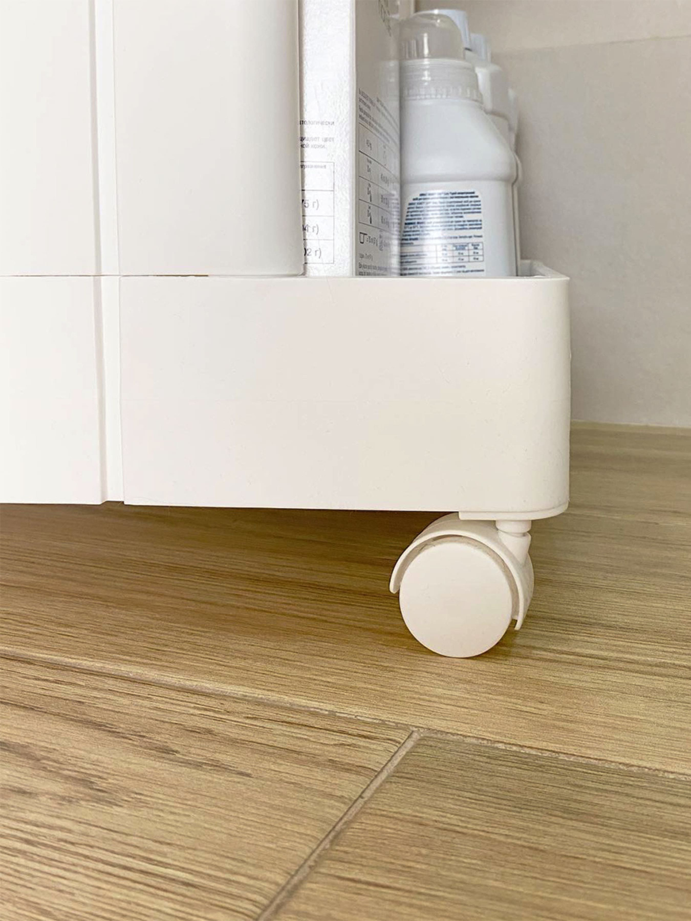 Этажерка 4-х-ярусная на колесах белая MBM MY HOME модель FH-04 WHITE Фото