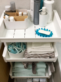 Этажерка 4-х-ярусная на колесах белая MBM MY HOME модель FH-04 WHITE Фото