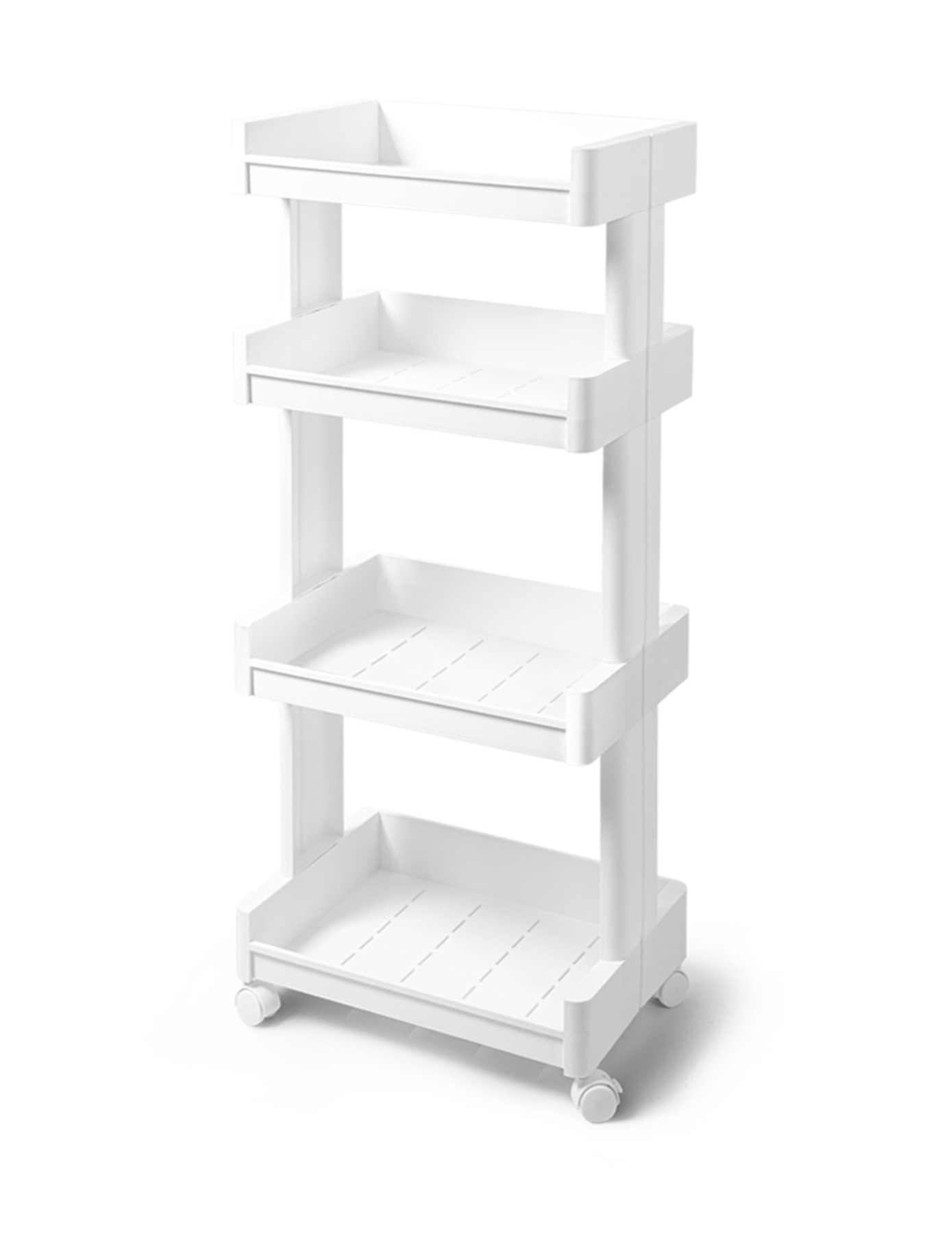 Етажерка 4-рівнева на колесах біла MBM HOME модель FH-04 WHITE Фото