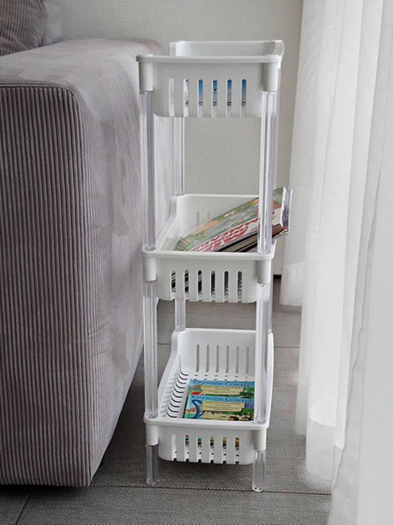 Этажерка 3-х-ярусная белая MBM MY HOME модель FH-05 WHITE Фото