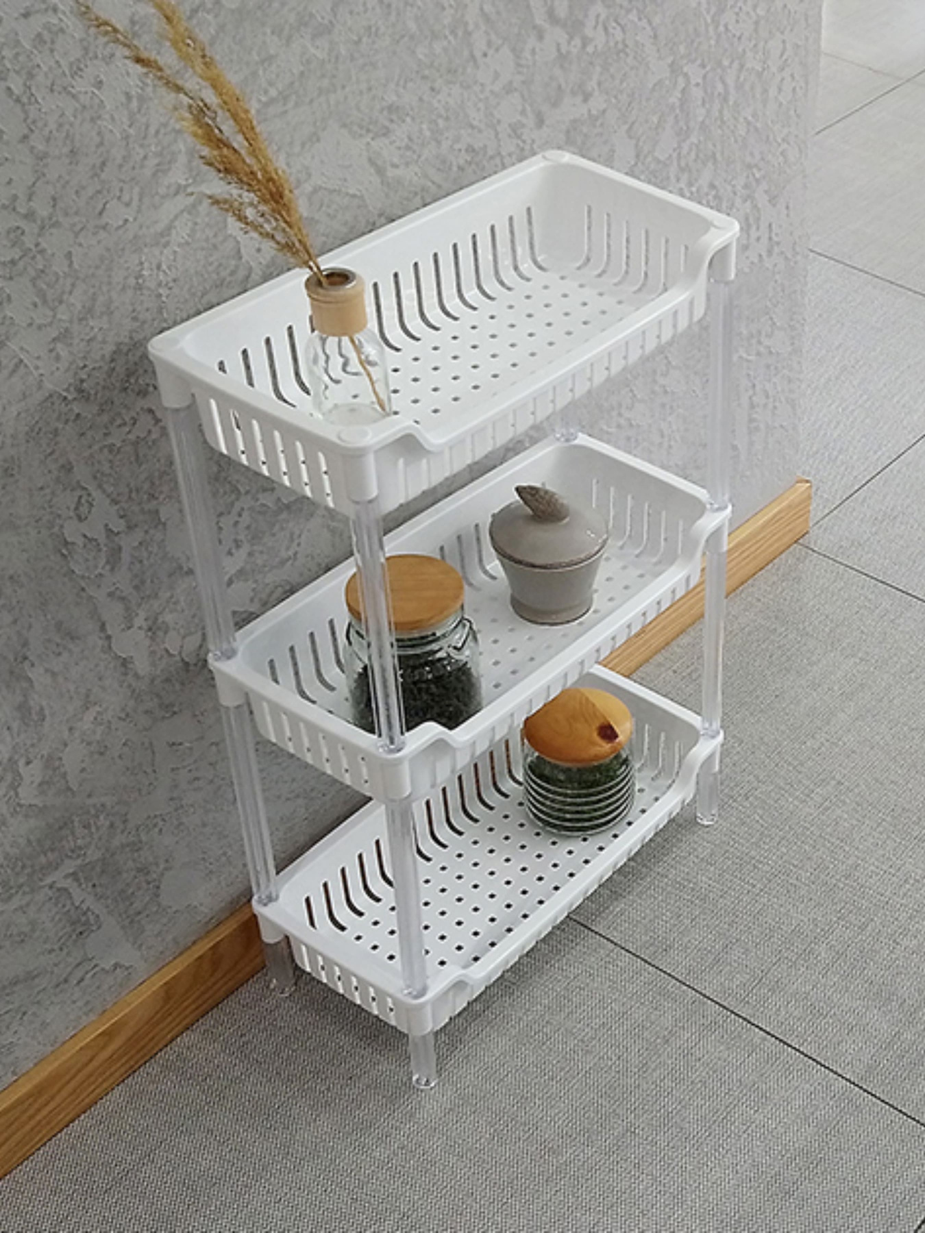 Етажерка 3-рівнева біла MBM HOME модель FH-05 WHITE Фото