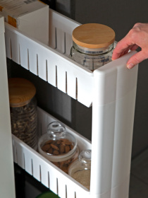 Этажерка 3-х-ярусная узкая белая MBM MY HOME модель FH-20 WHITE Фото