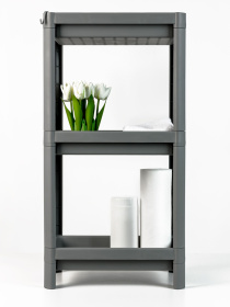 Этажерка 3-х-ярусная серая MBM MY HOME модель FH-22/3 GRAY Фото