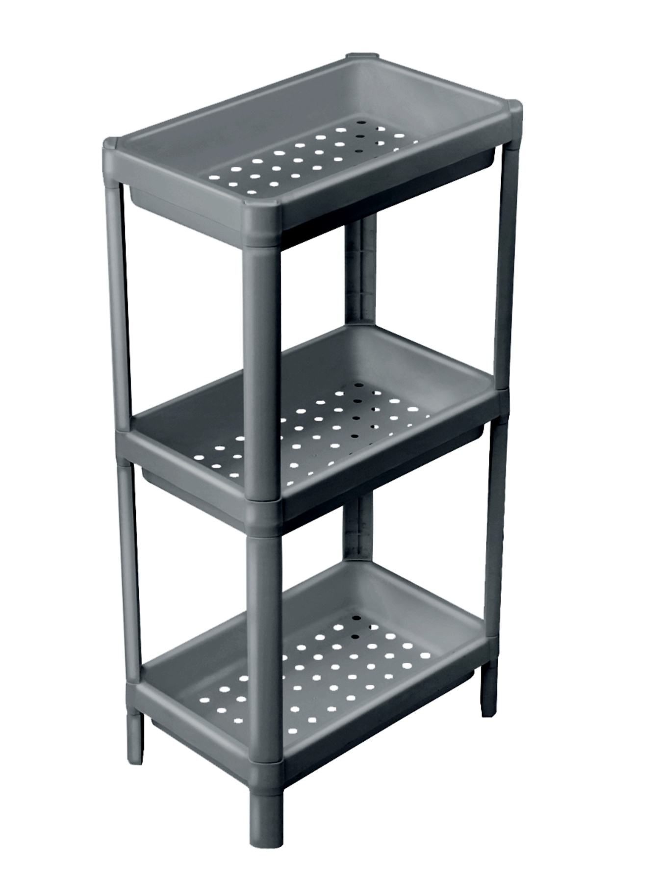 Етажерка 3-рівнева сіра MBM HOME модель FH-22/3 GRAY Фото