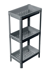 Етажерка 3-рівнева сіра MBM HOME модель FH-22/3 GRAY Фото