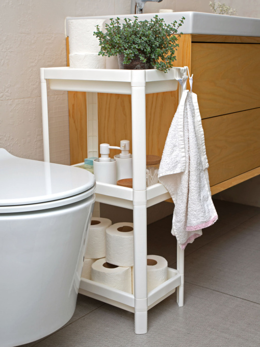 Этажерка 3-х-ярусная белая MBM MY HOME модель FH-22/3 WHITE Фото