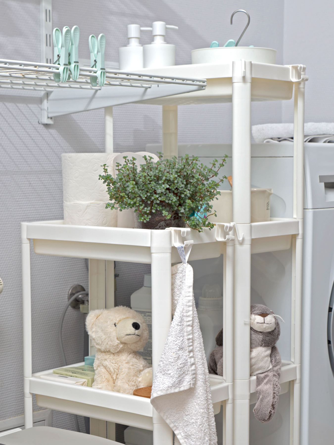 Этажерка 4-х-ярусная белая MBM MY HOME модель FH-22/4 WHITE Фото