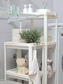 Этажерка 4-х-ярусная белая MBM MY HOME модель FH-22/4 WHITE Фото