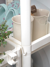 Этажерка 4-х-ярусная белая MBM MY HOME модель FH-22/4 WHITE Фото