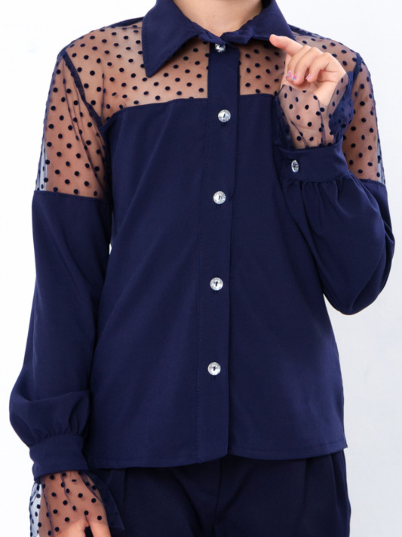 Блуза Носи своє Модель 6294-066-chornilxno-sinj Фото