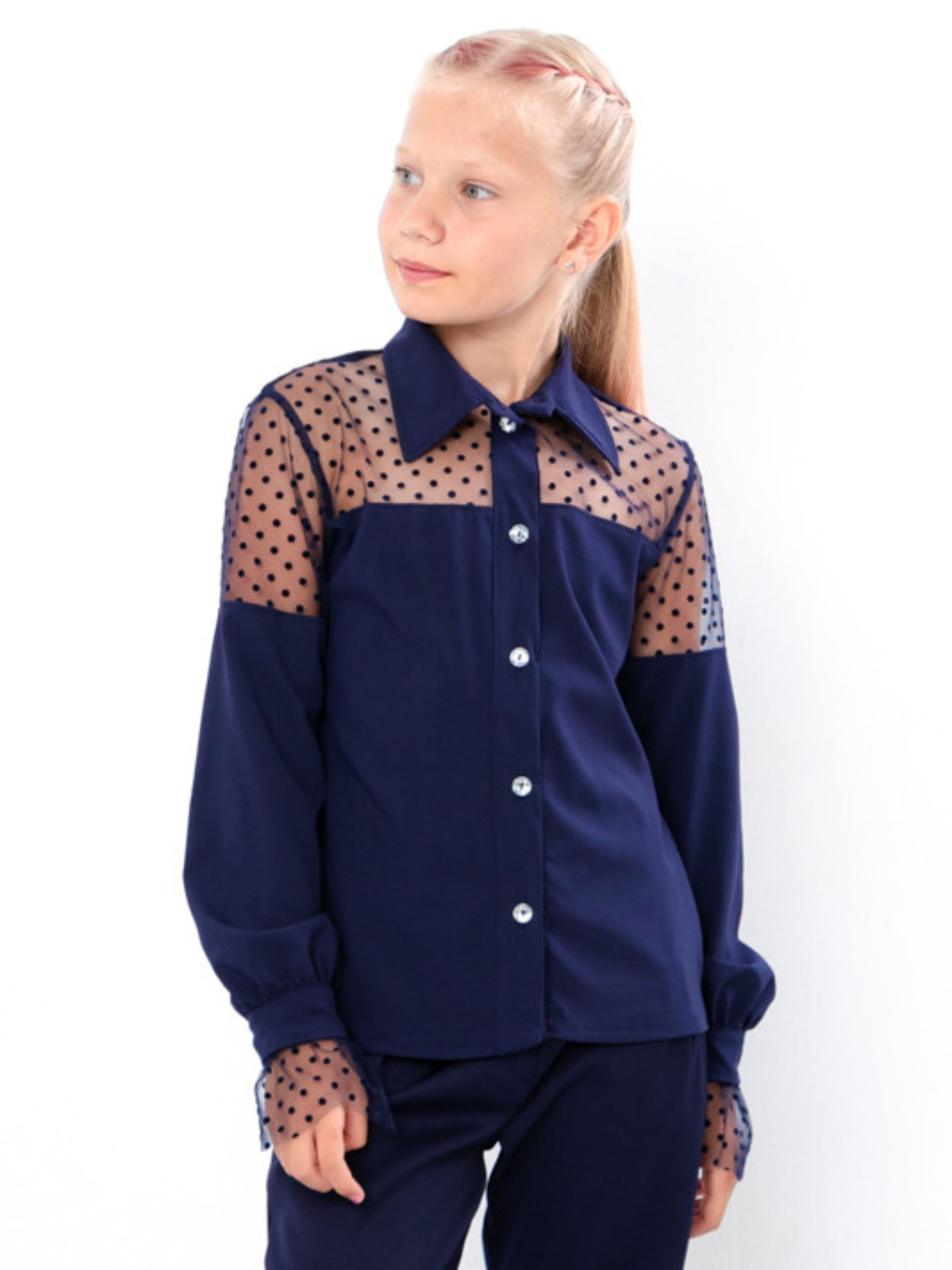 Блуза Носи своє Модель 6294-066-chornilxno-sinj Фото