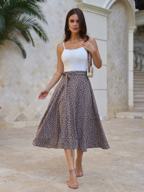 Юбка миди ISSA Plus модель 14775_коричневый Фото