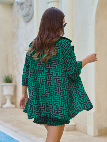 Повседневный костюм ISSA Plus модель 14785_зеленый Повседневный костюм ISSA Plus модель 14785_зеленый Фото