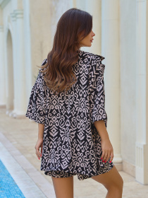 Повседневный костюм ISSA Plus модель 14786_коричневый Фото