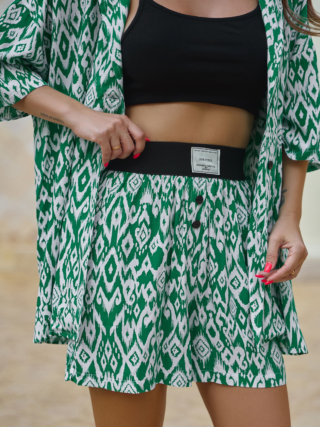 Повсякденний костюм ISSA Plus модель 14787_зеленый Повсякденний костюм ISSA Plus модель 14787_зеленый Фото