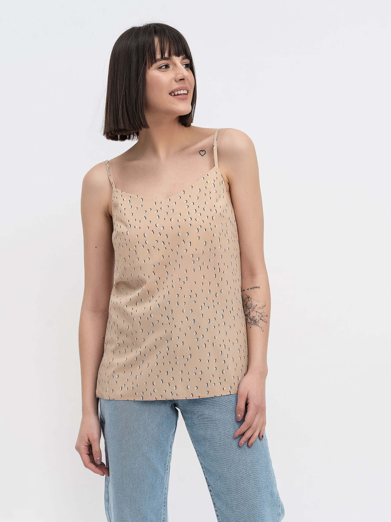 Майка Lesia модель MadeiraBeigeSHRTWLS Фото