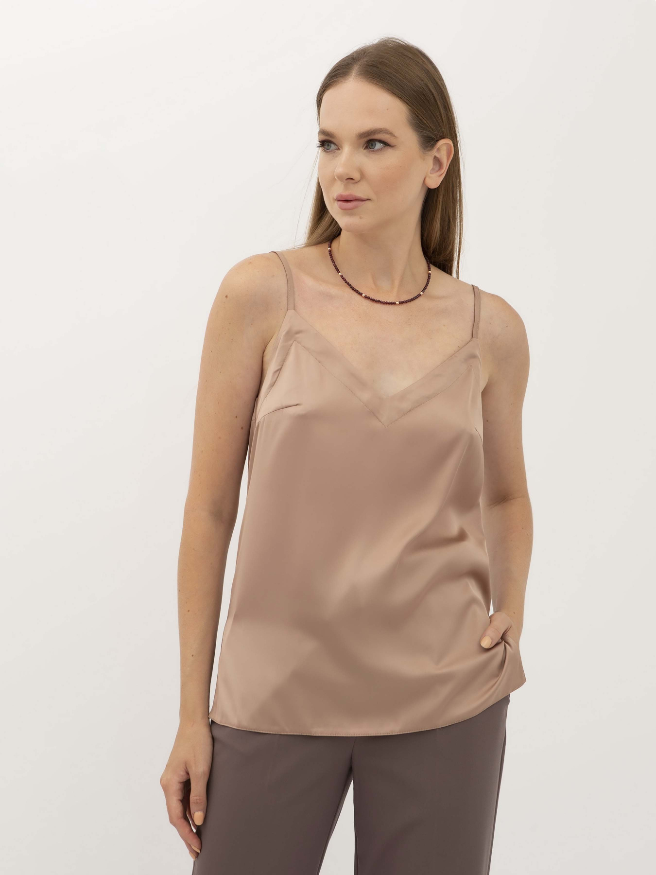 Майка Lesia модель Marcus504BrownSHRTWLS Фото