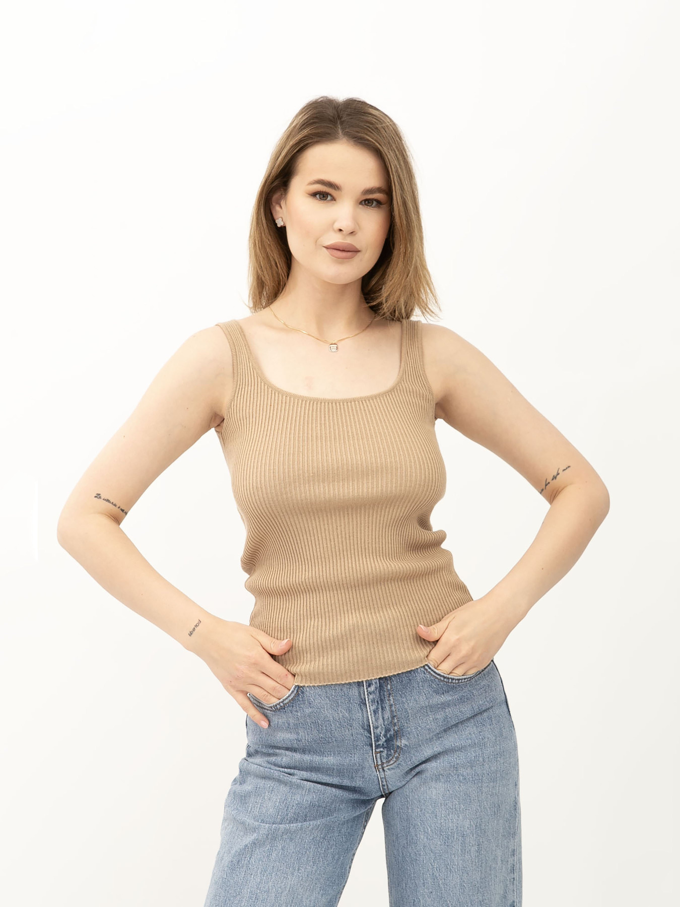 Майка Lesia модель 24100403BeigeSHRTWLS Фото