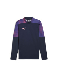 Синий - Кофта спортивная PUMA Individualfinal 1/4-zip Top