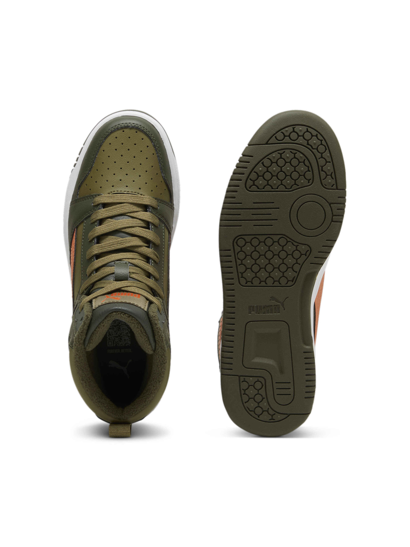 Кеды высокие PUMA Rebound V6 Mid Wtr Jr модель 394685 Фото