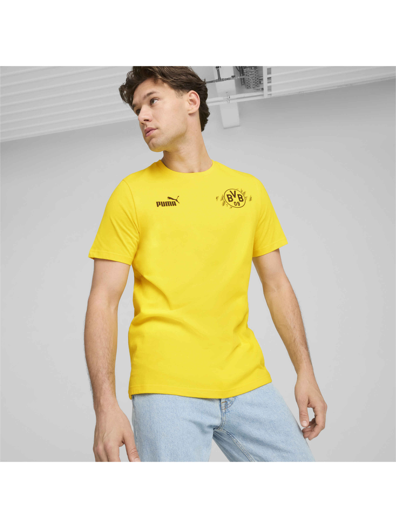 Футболка спортивная PUMA Bvb Ftblculture Tee модель 777741 Фото