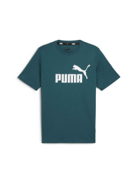 Зелёный - Футболка PUMA Ess Logo Tee