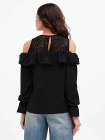 Блуза Sassofono модель A272-SF-1623_чёрный Блуза Sassofono модель A272-SF-1623_чёрный Фото