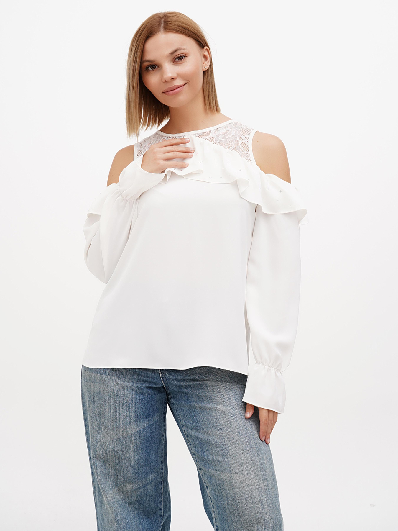 Блуза Sassofono модель A272-SF-1623_молочный Фото