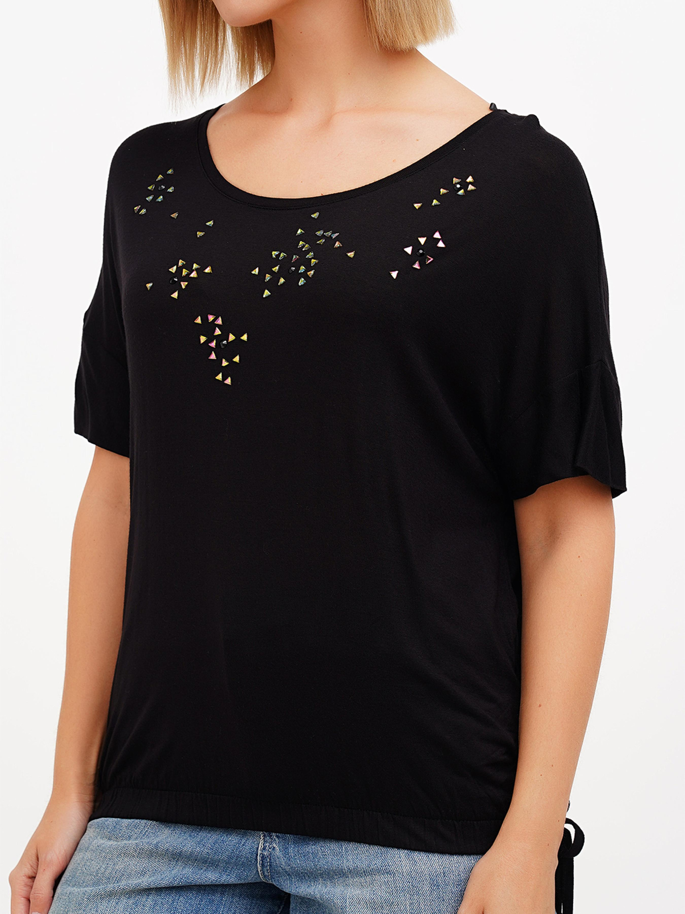 Блуза Sassofono модель A272-SF-1627_чёрный Фото