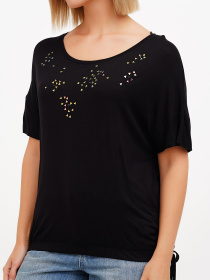 Блуза Sassofono модель A272-SF-1627_чёрный Блуза Sassofono модель A272-SF-1627_чёрный Фото