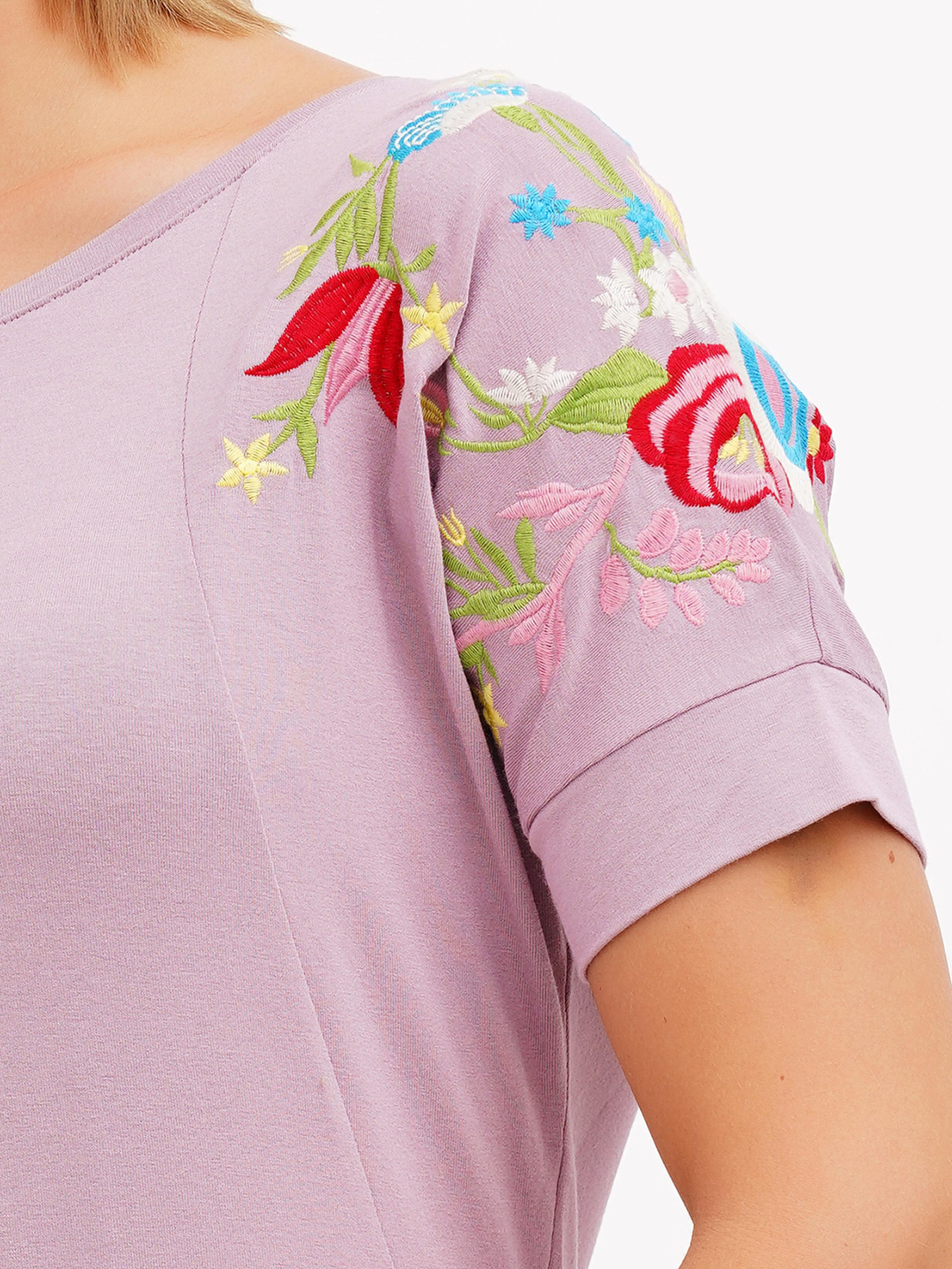 Футболка Sassofono модель A272-SF-1639_сиреневый Фото