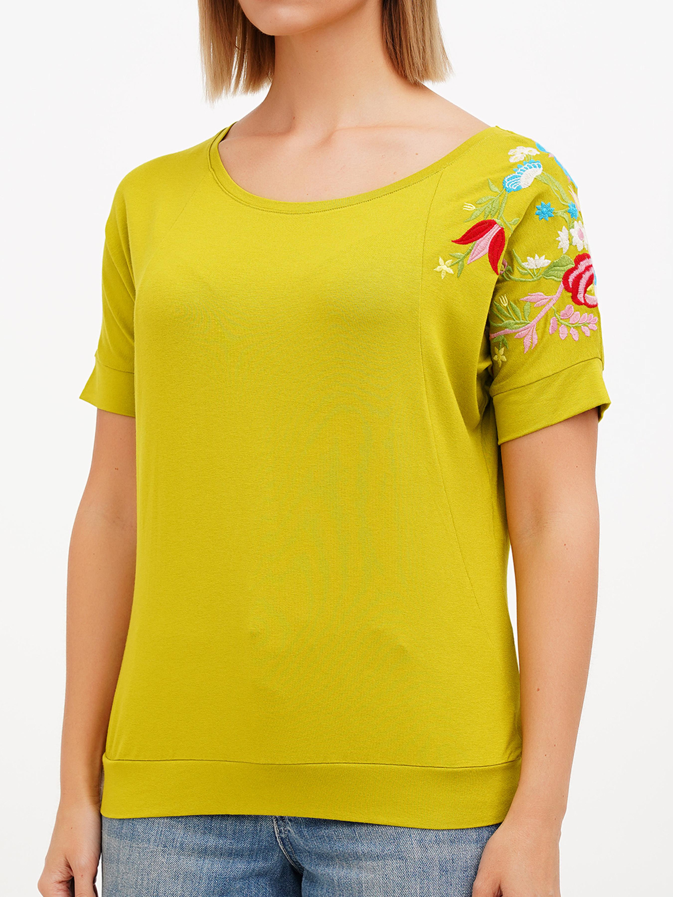 Футболка Sassofono модель A272-SF-1639_оливковый Фото